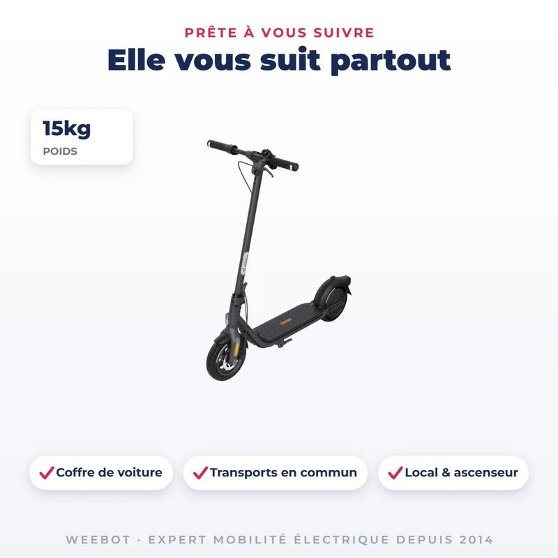 Trottinette Électrique Occasion F2 Plus Ninebot by Segway : Reconditionnée