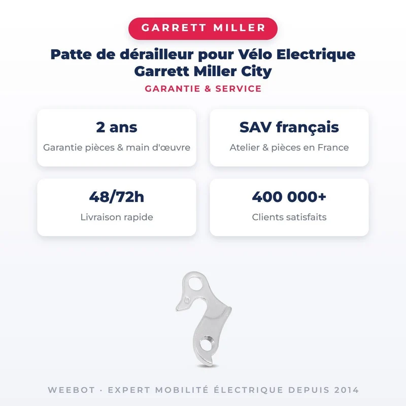 Patte de dérailleur pour Vélo Electrique Garrett Miller City