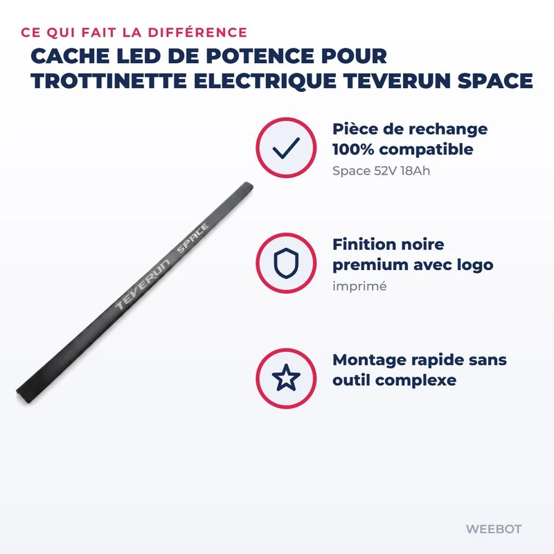 Cache Led de Potence pour Trottinette Electrique Teverun Space