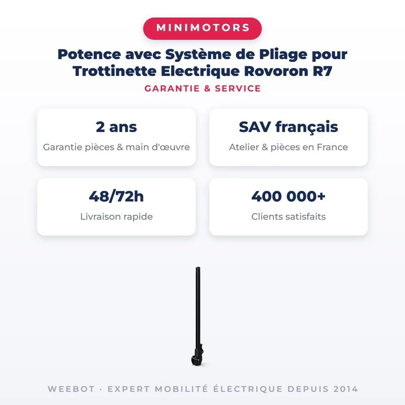 Potence avec Système de Pliage pour Trottinette Electrique Rovoron R7