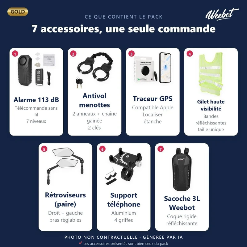 Pack Gold - Accessoires