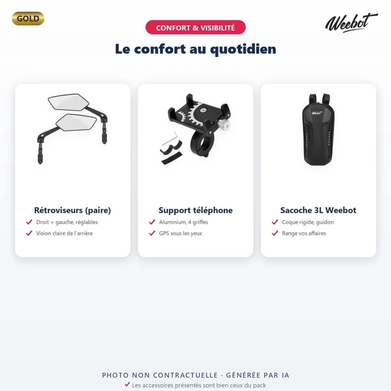 Pack Gold - Accessoires