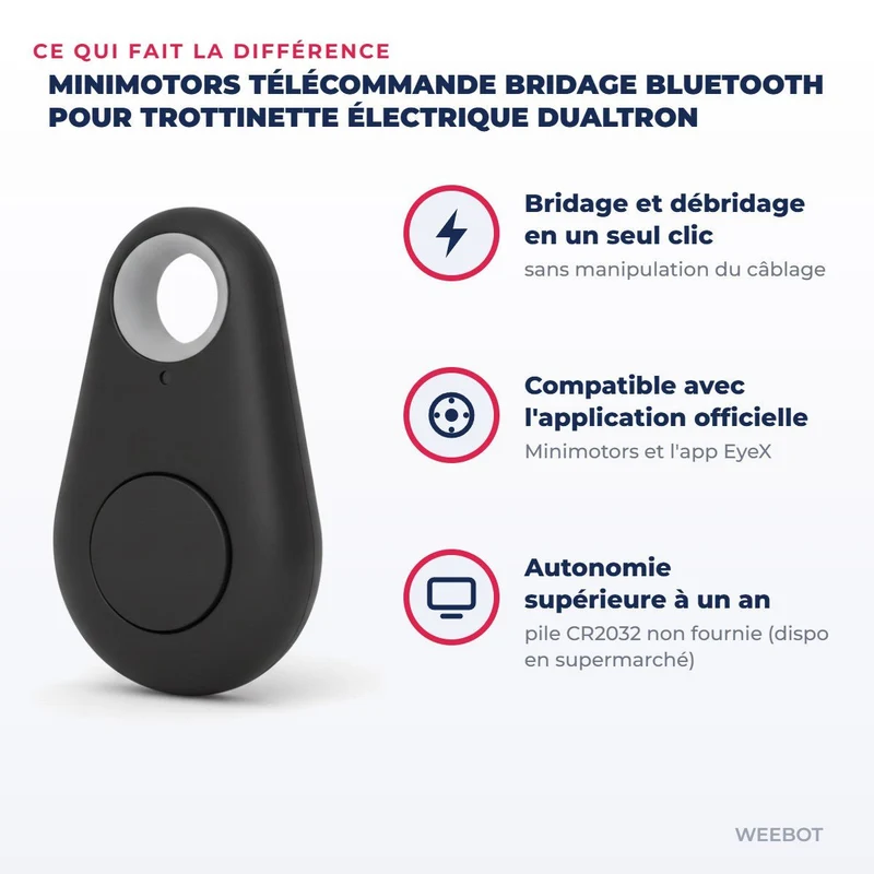Télécommande Bridage Bluetooth pour Trottinette Électrique Dualtron (Terrain Privé Uniquement)