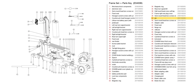OKAI ES400 Pin