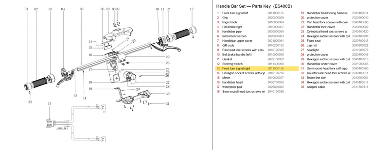 OKAI ES400 Front Turn Signal Right