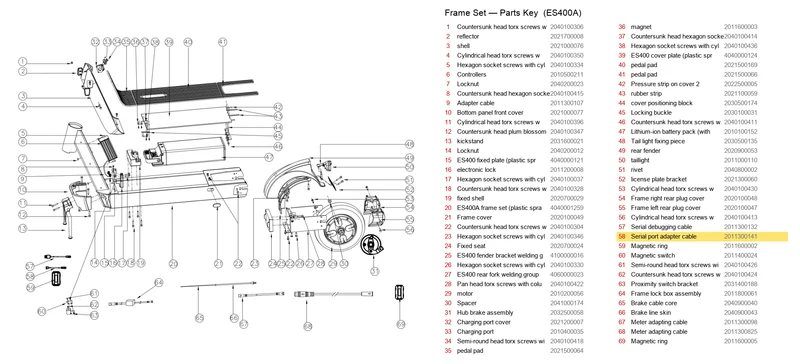OKAI ES400 Serial Port Adapter Cable