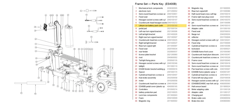 OKAI ES400B Battery