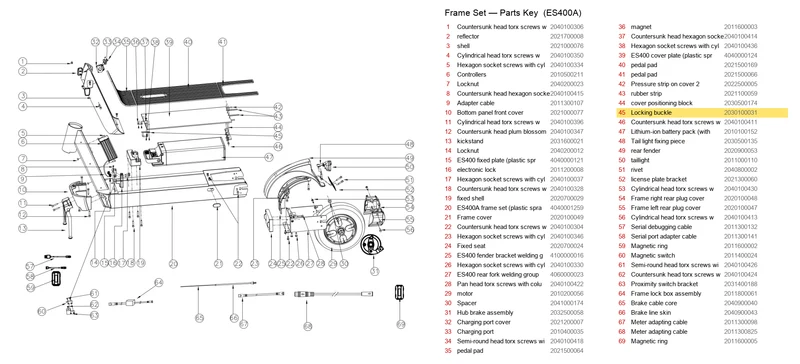 OKAI ES400 Locking Buckle