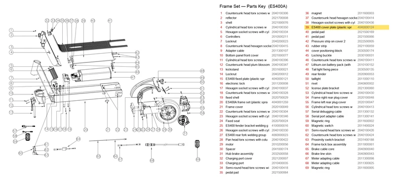 OKAI ES400 Cover Plate (Plastic Spray)