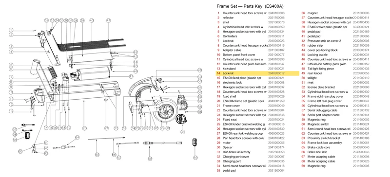 OKAI ES400 Locknut