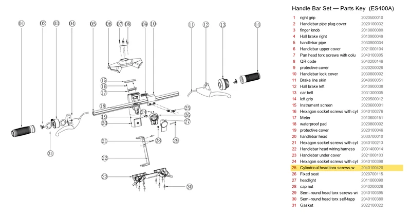 OKAI ES400 Cylindrical Head Torx Screws with Column