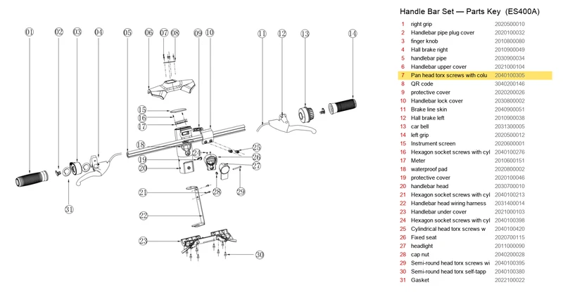 OKAI ES400 Pan Head Torx Screws with Column