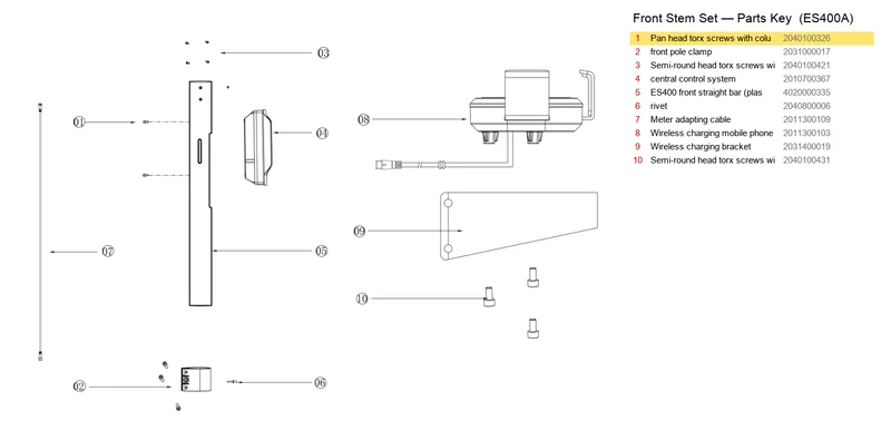OKAI ES400 Pan Head Torx Screws with Column