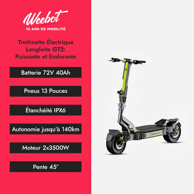 Trottinette Électrique Langfeite GT2