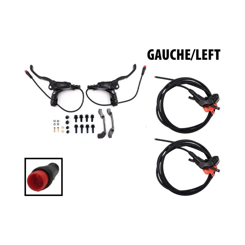 Kit Freins Hydrauliques 4 Pistons FRV avec Connecteur Étanche (2 Étriers Gauche)