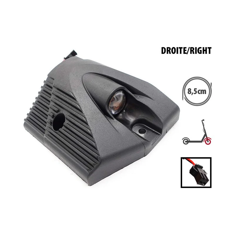 Cache Plastique et LED Deck Avant Droit pour Trottinette Électrique Kukirin G2 Master