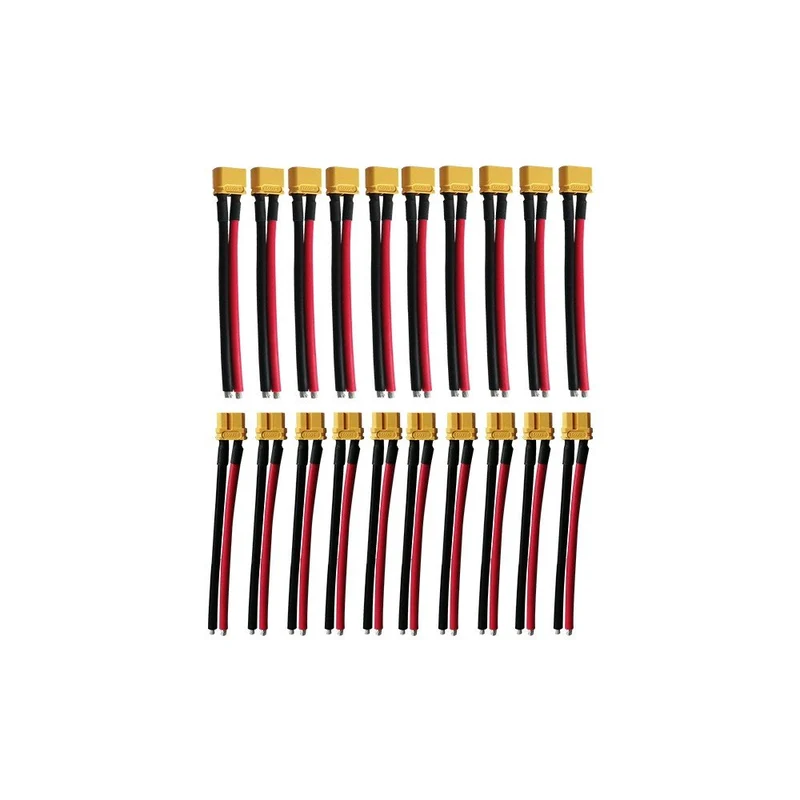 Pack Câble Connecteur XT60 avec Câbles X10 Mâles + X10 Femelles pour Trottinette Électrique