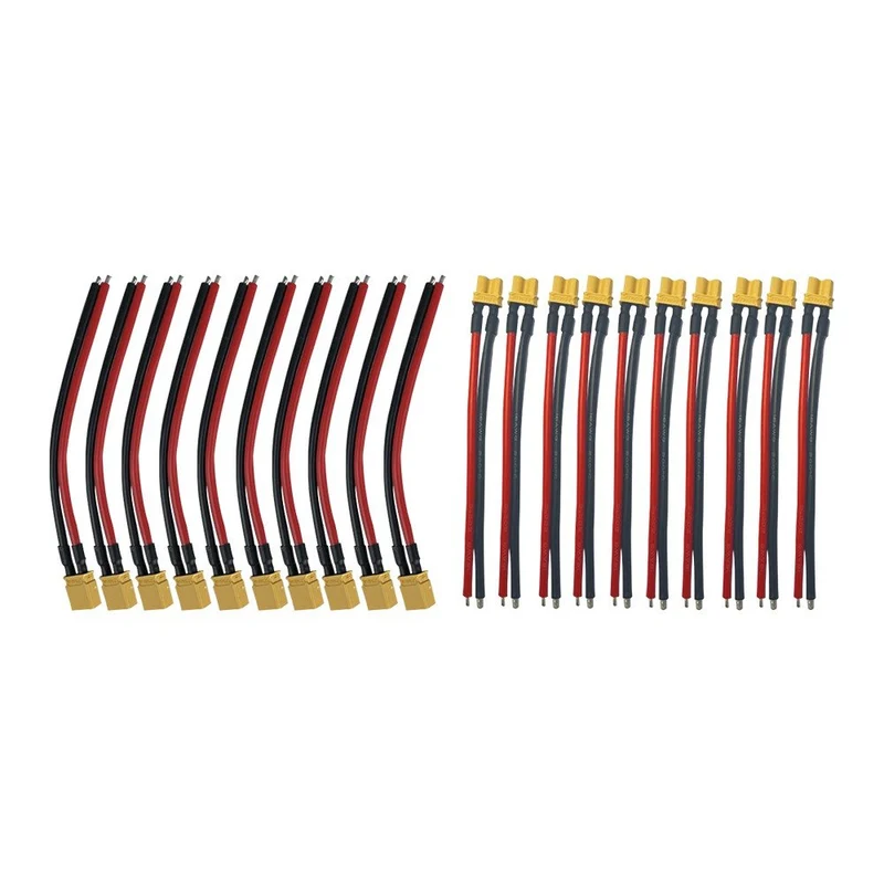 Pack Câble Connecteur XT30 avec Câbles X10 Mâles + X10 Femelles pour Trottinette Électrique