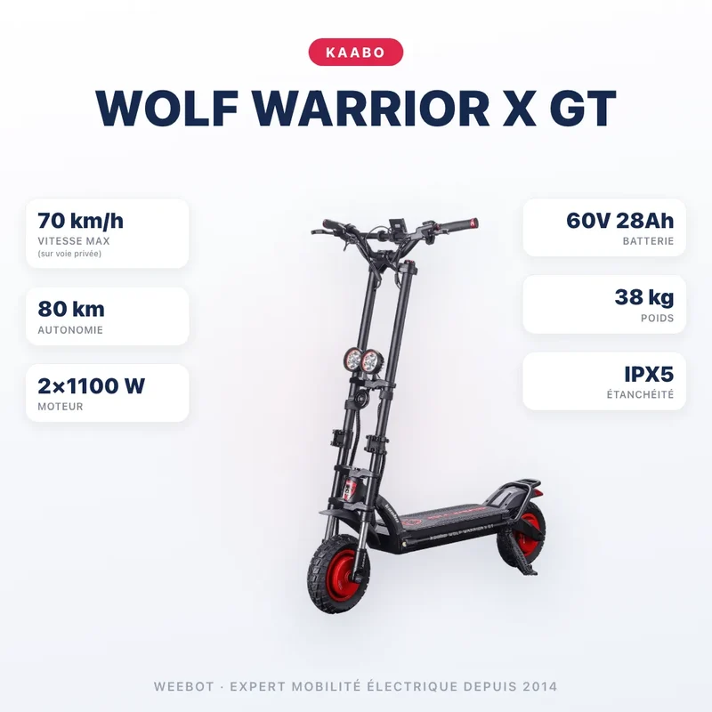 Trottinette Électrique Wolf Warrior X GT Kaabo