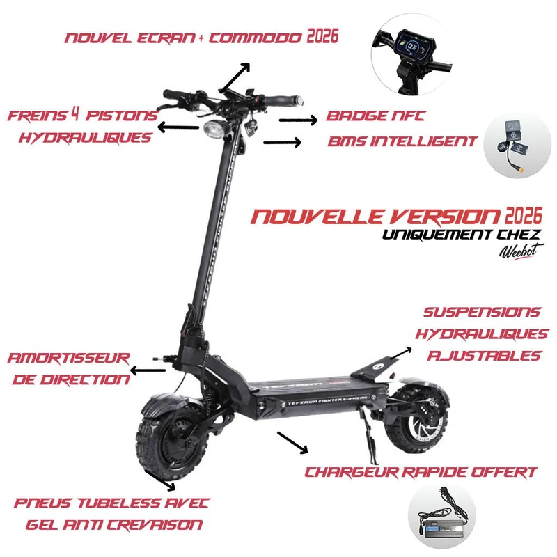 Trottinette Électrique Teverun Fighter Supreme Ultra V4 2026