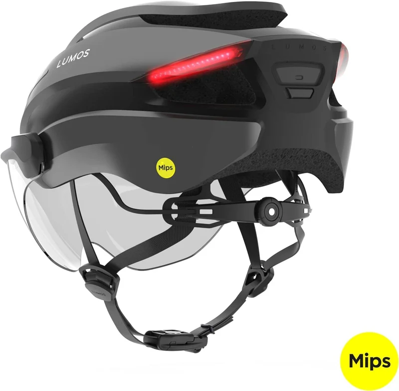 Casque clignotant Lumineux Lumos Ultra E-Bike MIPS M-L Noir (54-61cm) Avec Visière pour Trottinette Électrique