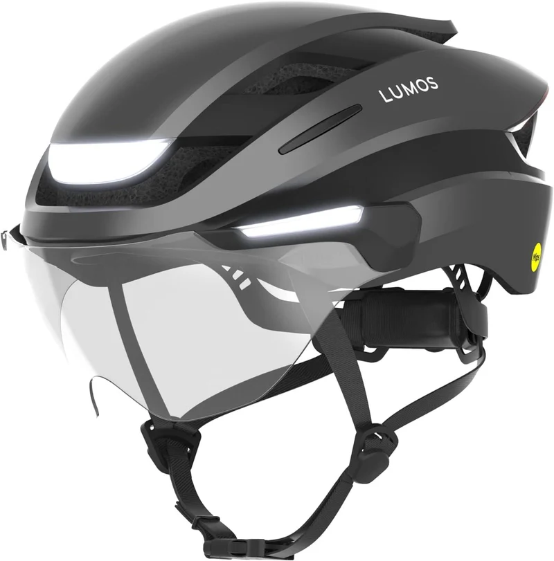 Casque clignotant Lumineux Lumos Ultra E-Bike MIPS M-L Noir (54-61cm) Avec Visière pour Trottinette Électrique