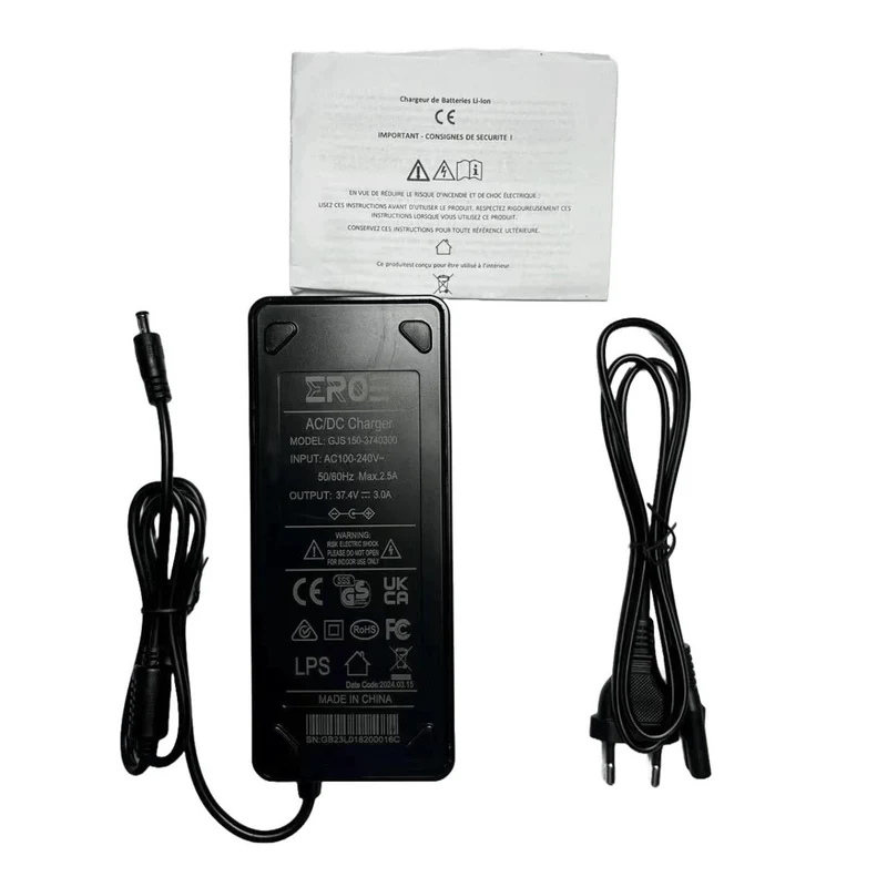 Chargeur Standard de Trottinette Électrique pour Batterie 33V (Connecteur DC 5.5*2.1mm)