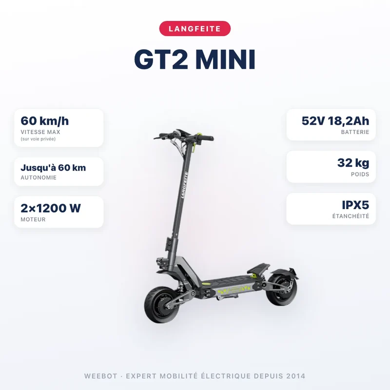 Trottinette Électrique Langfeite GT2 Mini