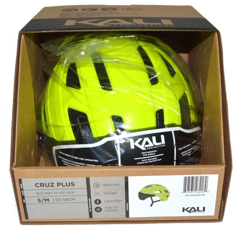 Casque Vélo avec Visière Kali CRUZ PLUS Jaune Fluo