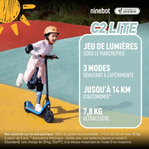 Trottinette électrique Ninebot C2 Lite pour enfant