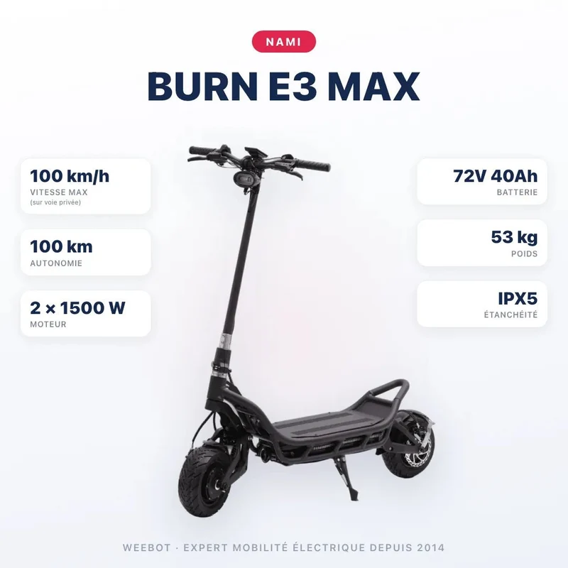 Trottinette Électrique Nami Burn E3 Max