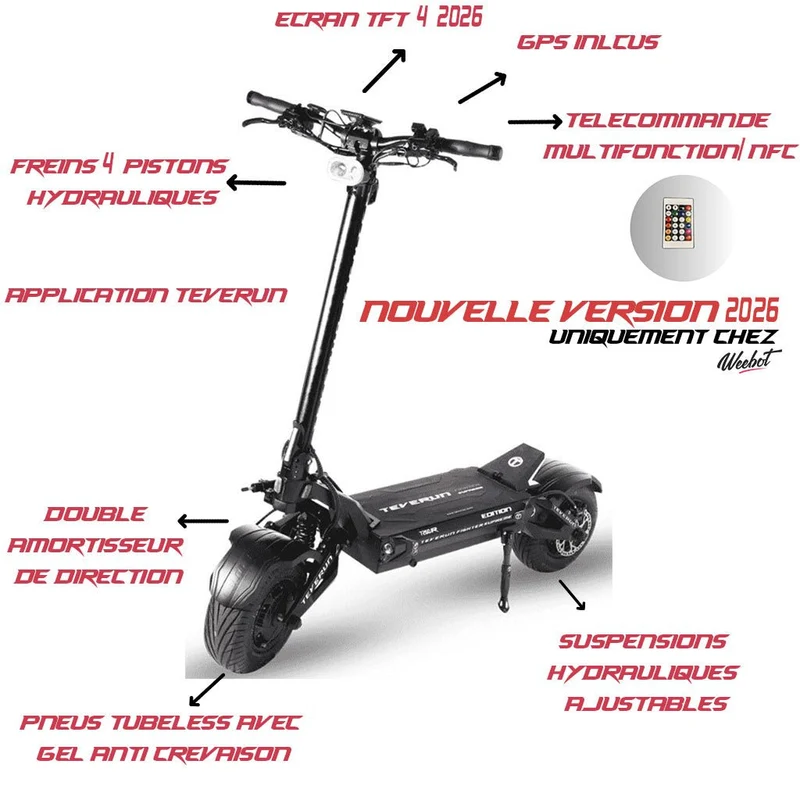 Trottinette Électrique Teverun 7260R V6 2026