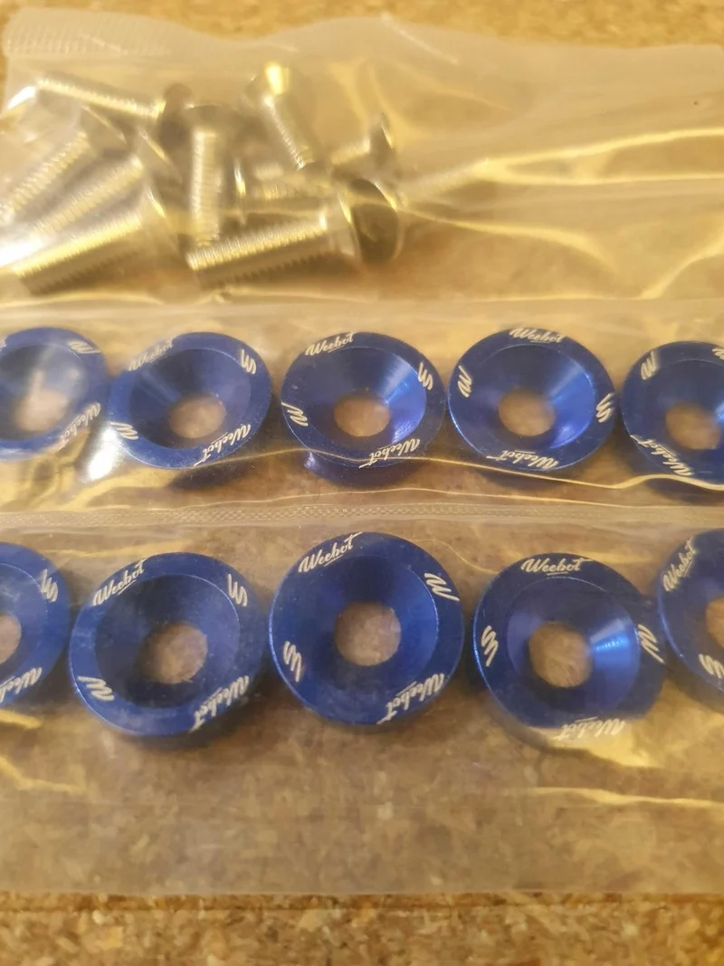 Lot de 10 Vis et Rondelles Custom Weebot pour Trottinette - Plusieurs Couleurs