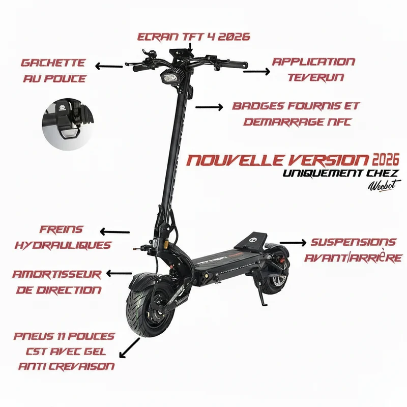 Trottinette Électrique Teverun Fighter 11 V6 2026