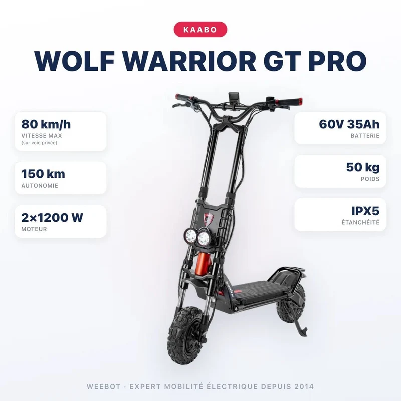 Trottinette Électrique Kaabo Wolf Warrior GT Pro