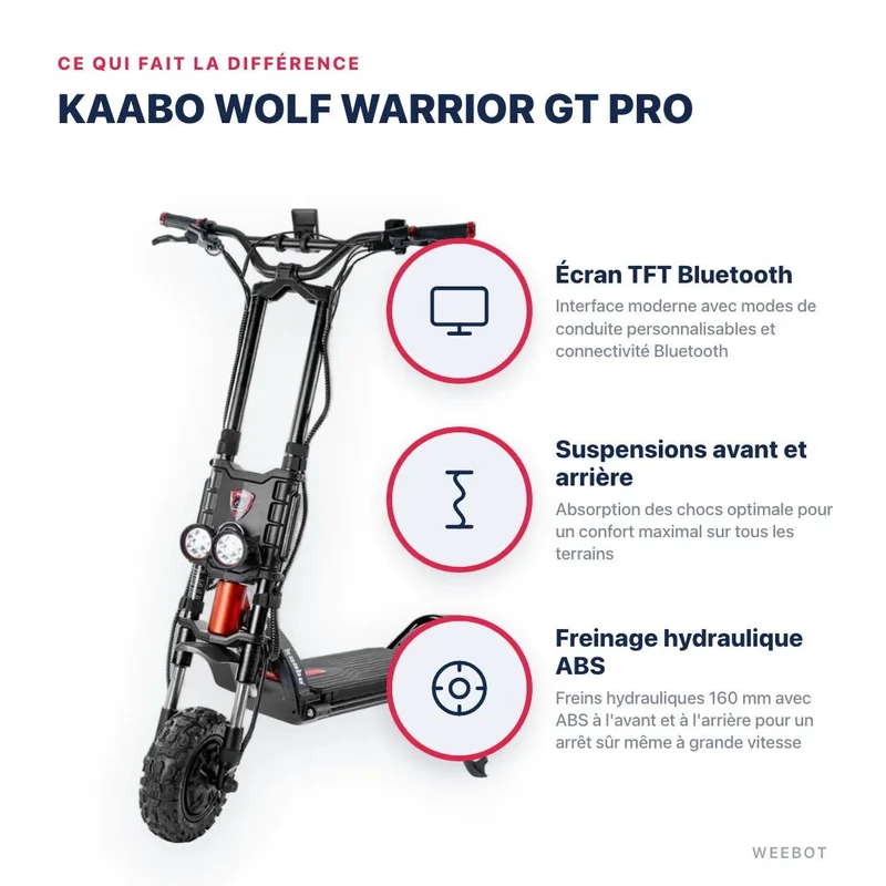 Trottinette Électrique Kaabo Wolf Warrior GT Pro
