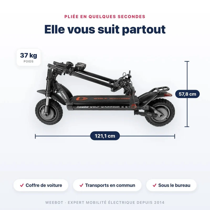 Trottinette Électrique Kaabo Wolf Warrior X Plus