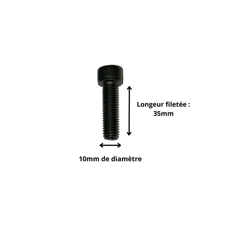 Vis M10x35 à Tête Cylindrique et Empreinte Allen (Pack de 10)