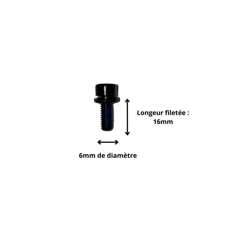 Vis M6x16 à Tête Cylindrique et Empreinte Allen (Pack de 10)