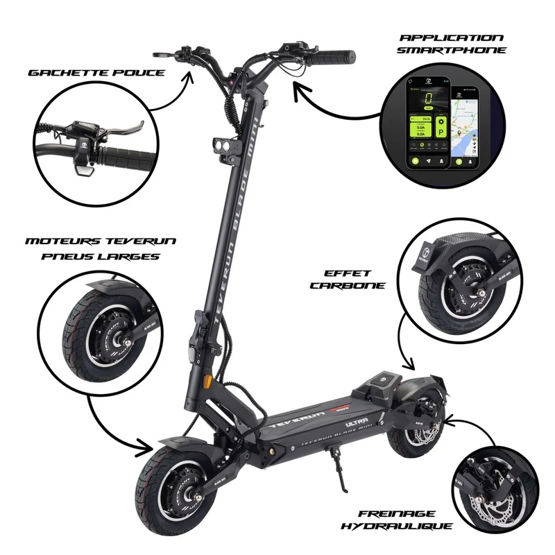 Trottinette électrique Teverun Blade Mini Ultra Bosch 60V 27Ah 2026