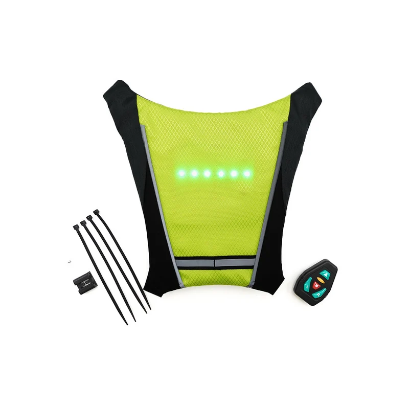 Gilet signalisation LED avec telecommande reflechissant jaune