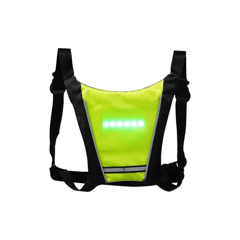 Gilet signalisation LED avec telecommande reflechissant jaune