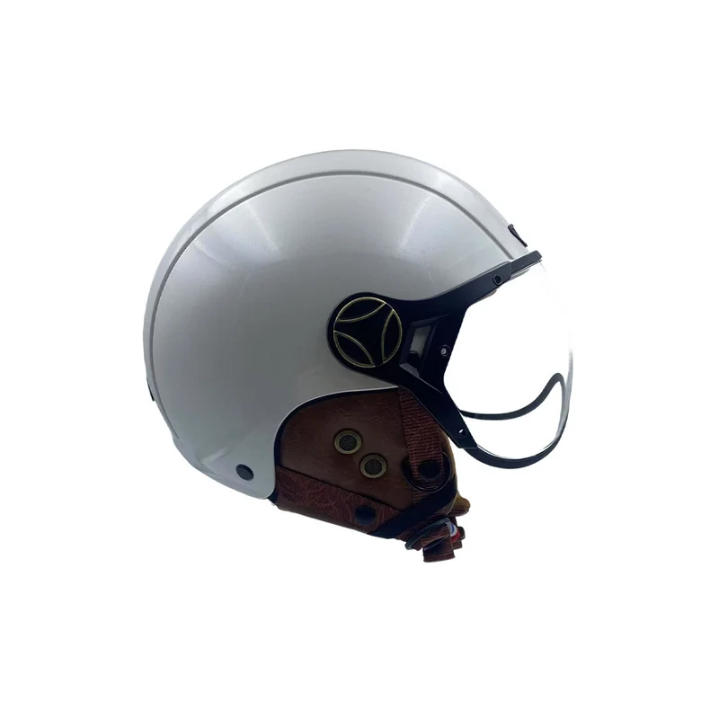 Casque JET blanc brillant