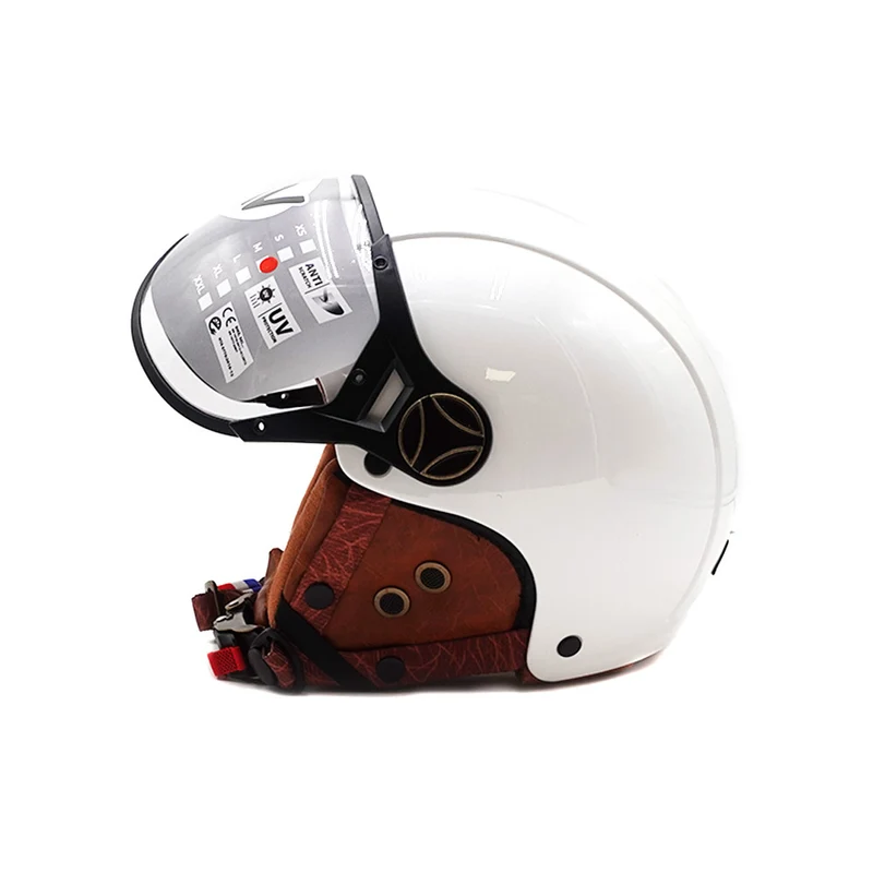 Casque JET blanc brillant