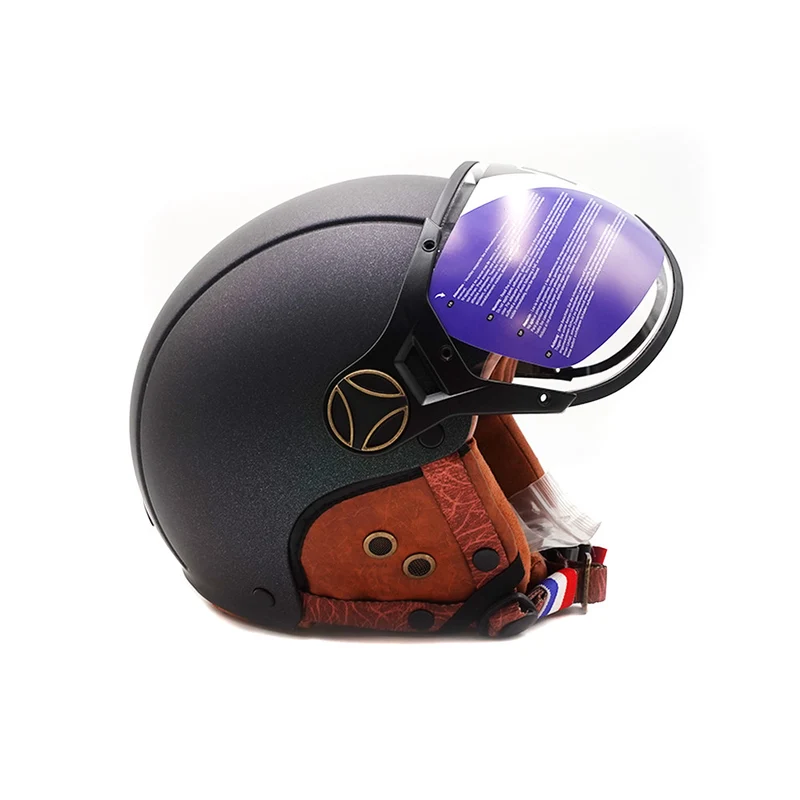 Casque JET vert mat caméléon
