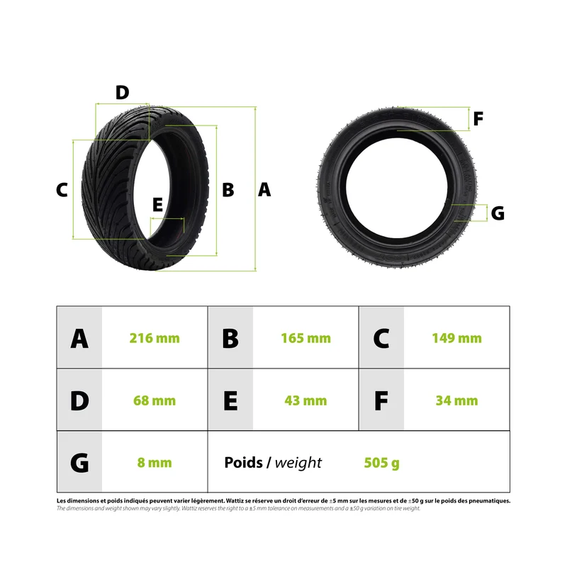 Pneu 9x2.50-6 tubeless Nami Stellar