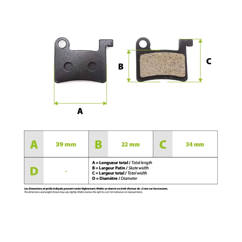 Plaquettes de freins semi metal Dyisland