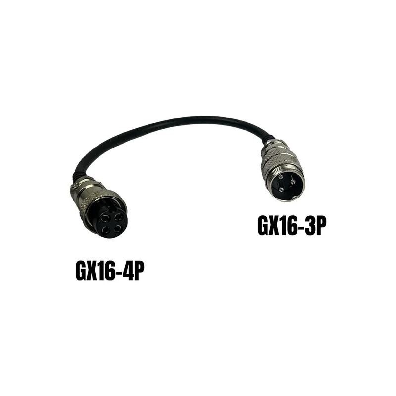 Adaptateur GX16-3 pins male vers GX16-4 pins femelle
