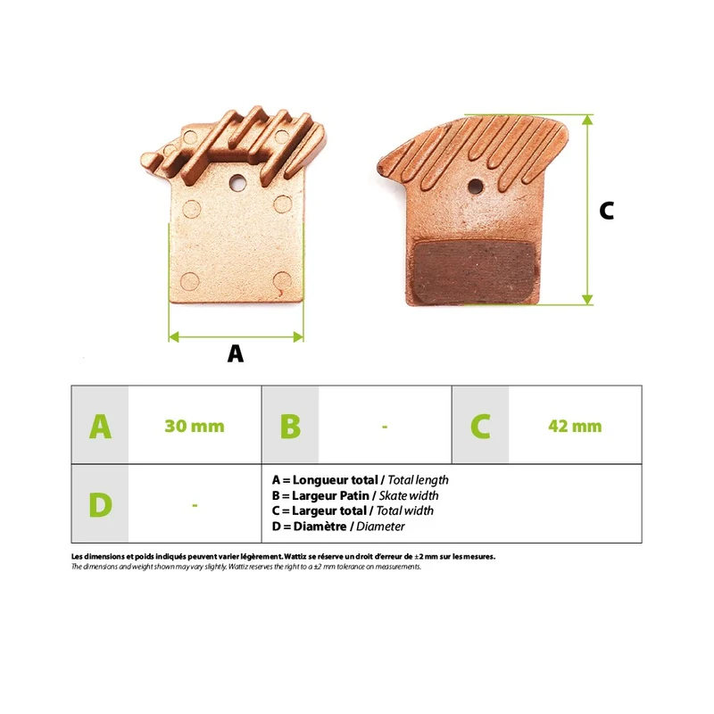 Plaquettes de freins Nutt ventilées Dualtron Thunder Metal Fritté Haute Resistance