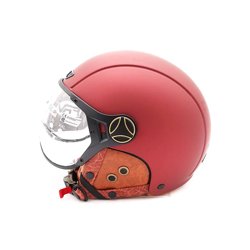 Casque JET bordeaux mat